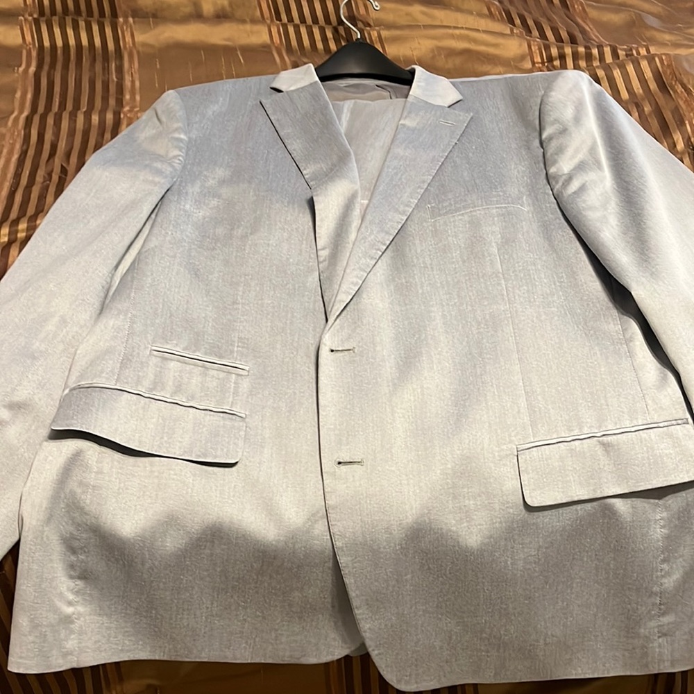 Light Blue Steve Harvey Suit 52R 40x30